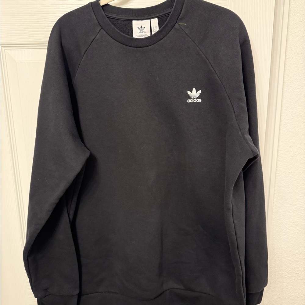Adidas Men's Black Crew Neck Sweatshirt
